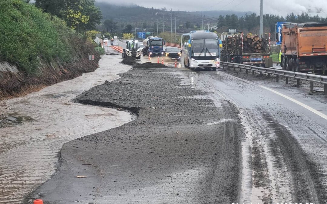 Ruta del Itata: Precaución por Anegamiento